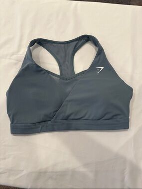Gymshark Seamless Racerback Sports Bra - Slate Blue Green